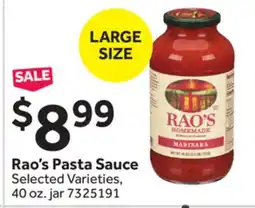 Stop&Shop Rao's Pasta Sauce offer