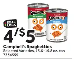 Stop&Shop Campbell's Spaghettios offer