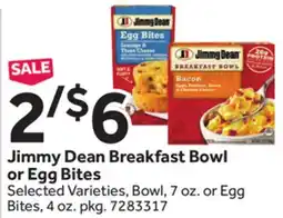 Stop&Shop Jimmy Dean Breakfast Bowl or Egg Bites offer