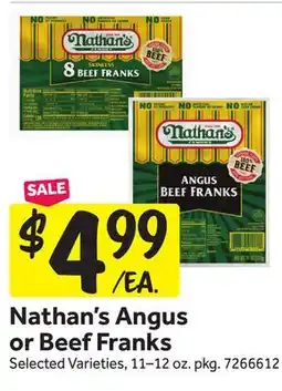Stop&Shop Nathan's Angus or Beef Franks offer