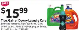 Stop&Shop Tide, Gain or Downy Laundry Care offer