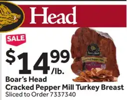 Stop&Shop Boar's Head Cracked Pepper Mill Turkey Breast offer