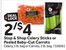 Stop&Shop Stop & Shop Celery Sticks or Peeled Baby-Cut Carrots offer