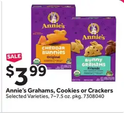 Stop&Shop Annie's Grahams, Cookies or Crackers offer