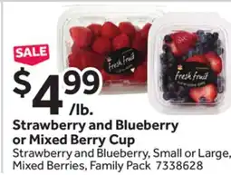 Stop&Shop Strawberry and Blueberry or Mixed Berry Cup offer