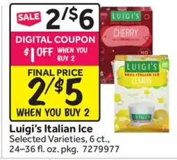 Stop&Shop Luigi's Italian Ice offer