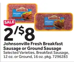 Stop&Shop Johnsonville Fresh Breakfast Sausage or Ground Sausage offer