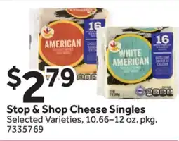 Stop&Shop Stop & Shop Cheese Singles offer