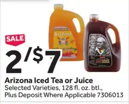 Stop&Shop Arizona Iced Tea or Juice offer