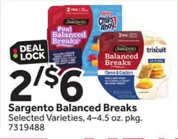 Stop&Shop Sargento Balanced Breaks offer