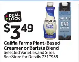 Stop&Shop Califia Farms Plant-Based Creamer or Barista Blend offer