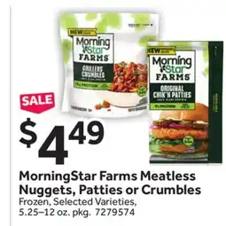 Stop&Shop MorningStar Farms Meatless Nuggets, Patties or Crumbles offer