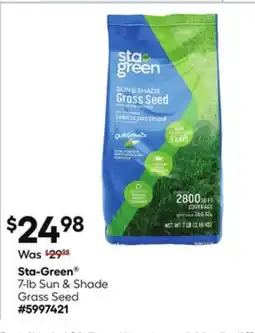 Lowe's 7-lb Sun & Shade Grass Seed offer