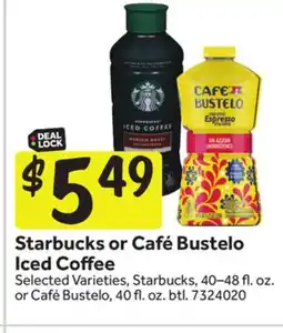 Stop&Shop Starbucks or Café Bustelo Iced Coffee offer
