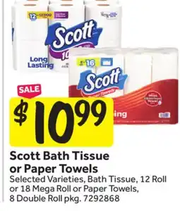 Stop&Shop Scott Bath Tissue or Paper Towels offer