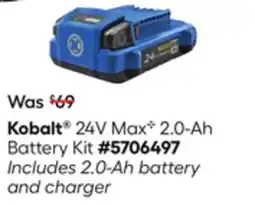 Lowe's 24V Max◊ 2.0-Ah Battery Kit offer