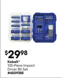 Lowe's 105-Piece Impact Driver Bit Set offer
