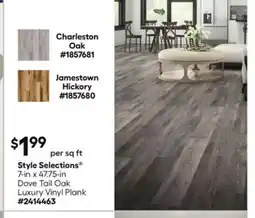 Lowe's 7-in x 47.75-in Dove Tail Oak Luxury Vinyl Plank offer