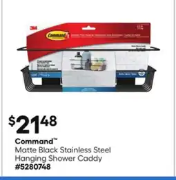 Lowe's Matte Black Stainless Steel Hanging Shower Caddy offer