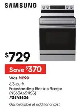 Lowe's 6.3-cu ft Freestanding Electric Range offer