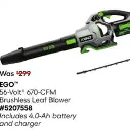 Lowe's 56-Volt◊ 670-CFM Brushless Leaf Blower offer
