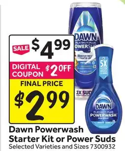 Stop&Shop Dawn Powerwash Starter Kit or Power Suds offer
