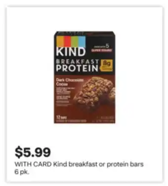 CVS Kind breakfast or protein bars offer