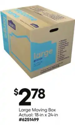 Lowe's Large Moving Box offer