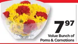 Weis Markets Value Bunch of Poms & Carnations offer