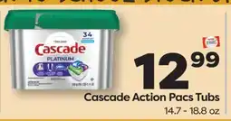 Weis Markets Cascade Action Pacs Tubs offer