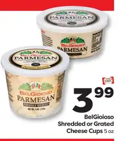 Weis Markets BelGioioso Shredded or Grated Cheese Cups offer