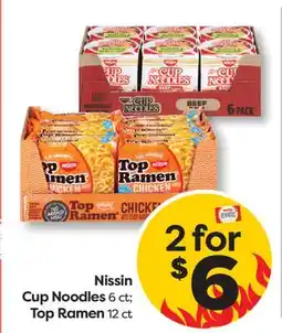 Weis Markets Nissin Cup Noodles 6 ct Top Ramen 12 ct offer