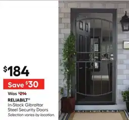 Lowe's In-Stock Gibraltar Steel Security Doors offer