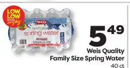 Weis Markets Weis Quality Family Size Spring Water offer