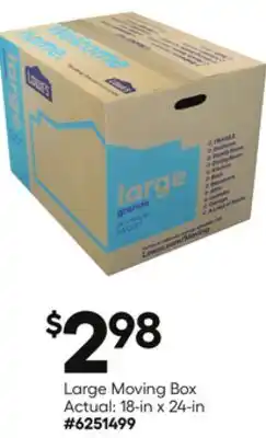 Lowe's Large Moving Box Actual: 18-in x 24-in offer