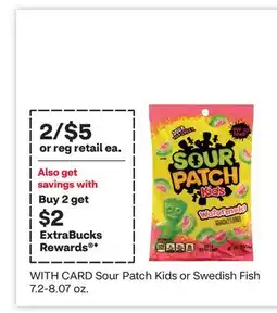 CVS Sour Patch Kids or Swedish Fish 7.2-8.07 oz offer