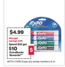 CVS Expo dry erase markers 4 ct offer