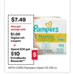 CVS Pampers wipes 112-216 ct offer