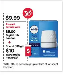 CVS Febreze plug refills 2 ct. or scent booster offer