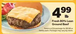 Save a Lot Fresh 80% Lean Ground Beef offer