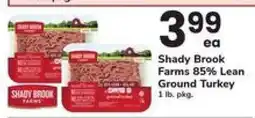 Safeway Shady Brook Farms 85% Lean Ground Turkey offer