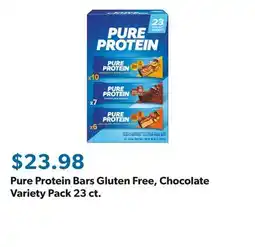 Sam's Club Pure Protein Bars Gluten Free, Chocolate Variety Pack 23 ct offer