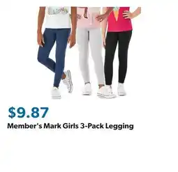 Sam's Club Member's Mark Girls 3-Pack Legging offer