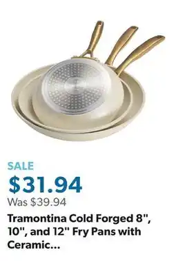 Sam's Club Tramontina Cold Forged 8, 10, and 12 Fry Pans with Ceramic Interior (Choose Color) offer