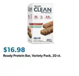 Sam's Club Ready Protein Bar, Variety Pack, 20 ct offer
