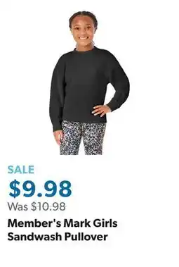 Sam's Club Member's Mark Girls Sandwash Pullover offer