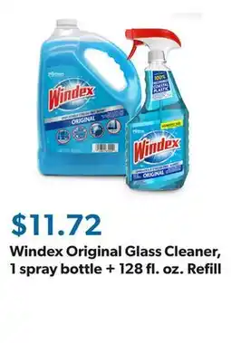 Sam's Club Windex Original Glass Cleaner, 1 spray bottle + 128 fl. oz. Refill offer