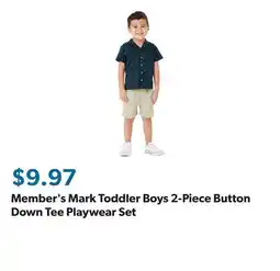 Sam's Club Member's Mark Toddler Boys 2-Piece Button Down Tee Playwear Set offer