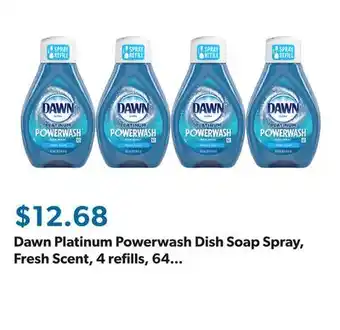 Sam's Club Dawn Platinum Powerwash Dish Soap Spray, Fresh Scent, 4 refills, 64 fl. oz offer