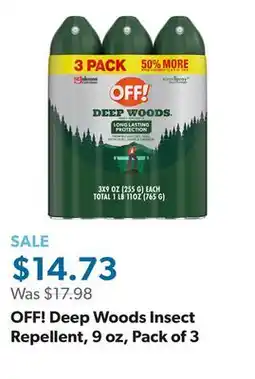 Sam's Club OFF! Deep Woods Insect Repellent, 9 oz, Pack of 3 offer